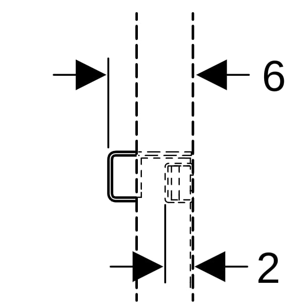 Geberit Verstärkungsblech für Geberit Duofix für Element für Waschtisch