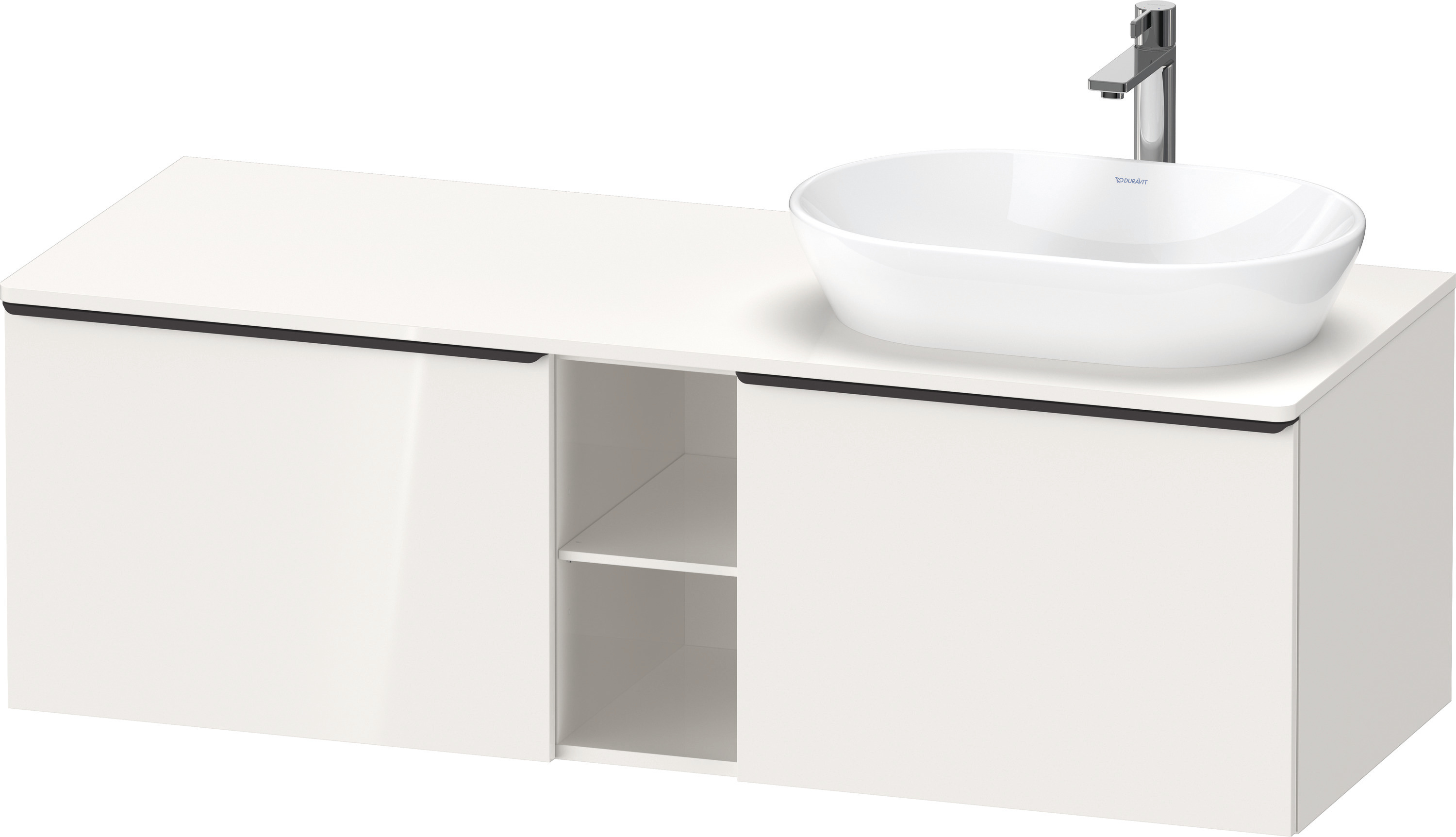 Duravit D-Neo,Kons-WTU,R,AZ:2,Fä:2,Gr:D.Schw. 1400x550x459mm,Wandh.Weiß Hochglanz,Dek