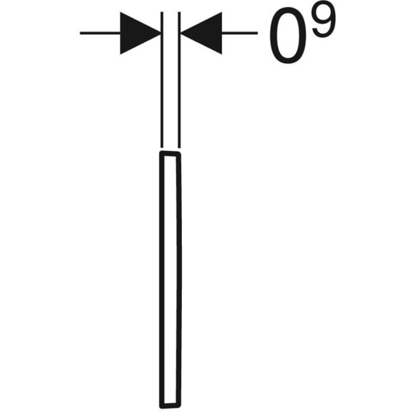 Geberit Typ 30 Betätigungsplatte für UR-Strg. pneumatische Sp-Ausl. schwarz/schw. matt