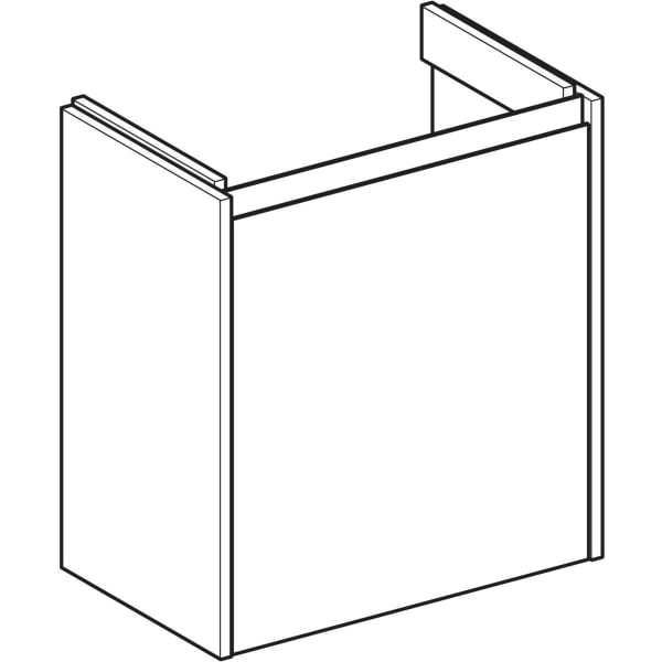 Geberit Renova Compact US für WT, mit 1 Tür 55x60,3x33,7cm, lava/l. seidenmatt