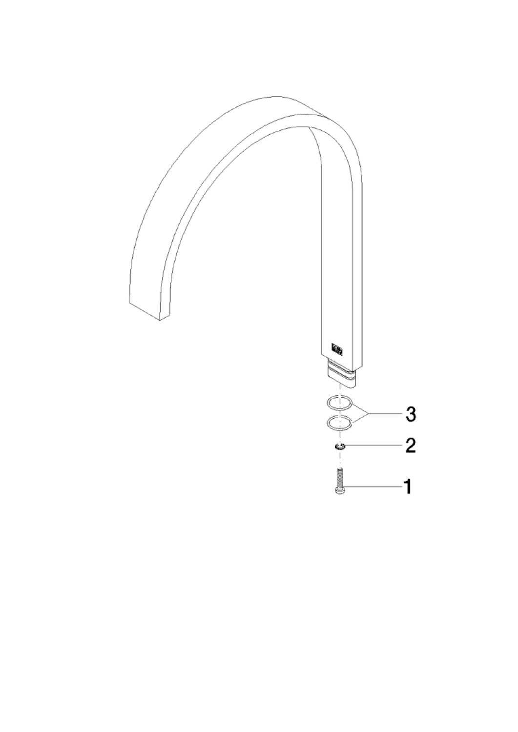 DO Auslauf ERSATZTEILE 90282217200 35 x 11 x 220 mm Chrom