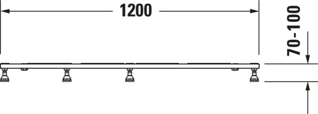 Duravit Fußgestell für Duschwanne Tempano 1200x700mm