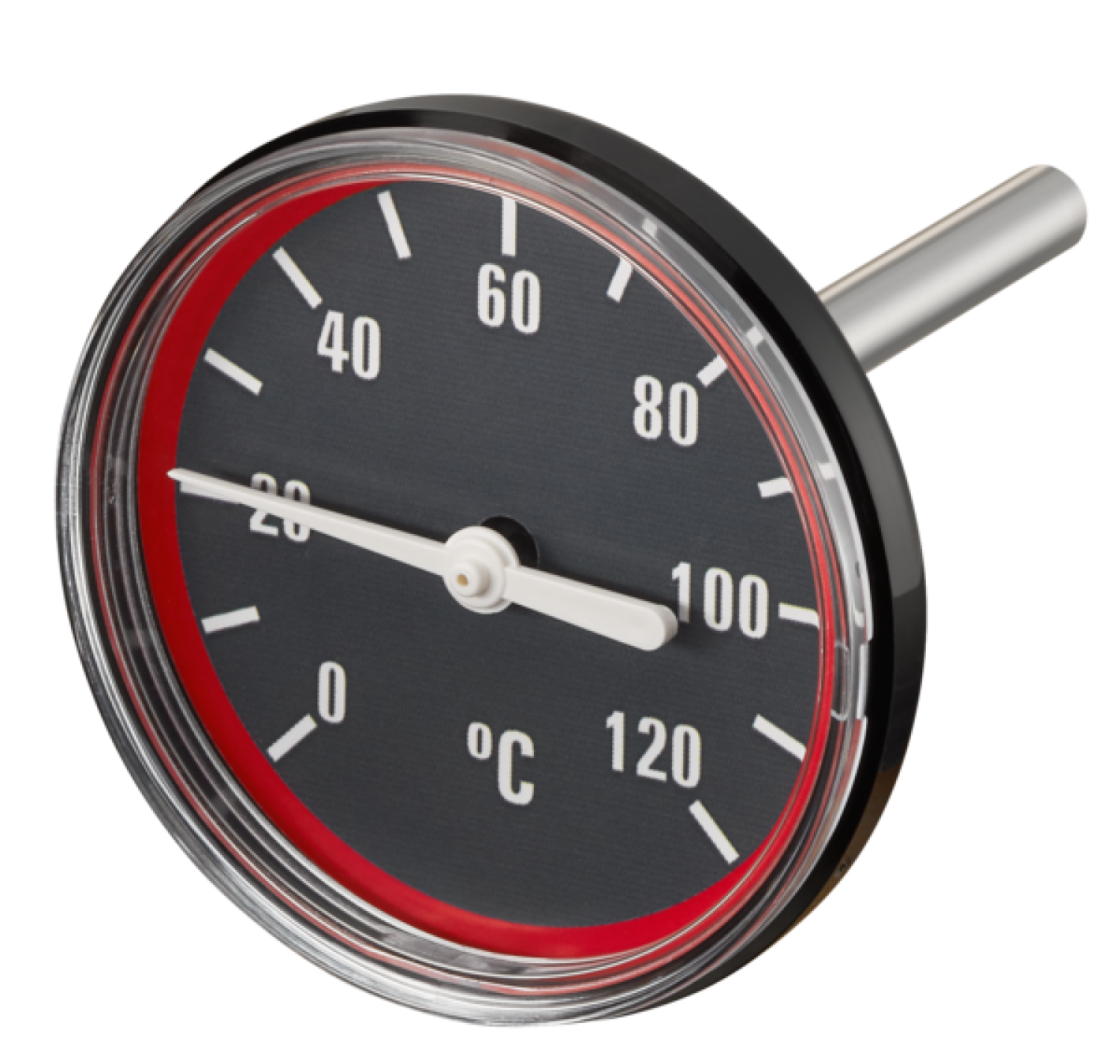 OVENTROP-Thermometer für Regumat-130 DN 25, DN 32/40/50, rot
