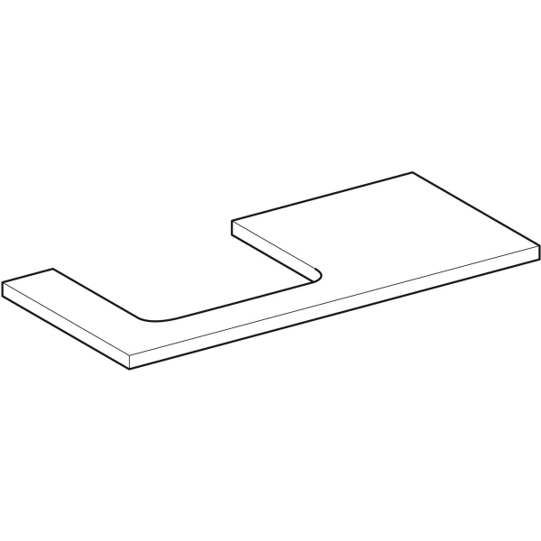Geberit ONE WT-Platte, Ausschnitt li, für AWT 105x3x47cm, Eiche