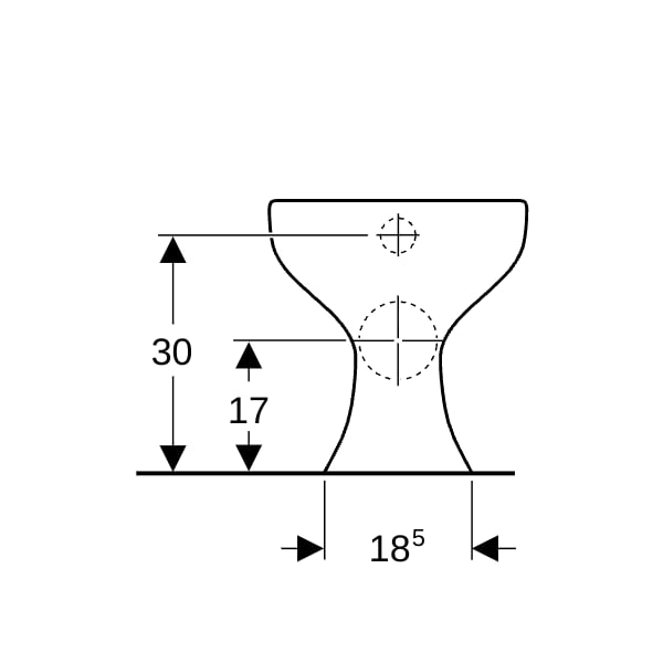 Geberit Bambini Stand-WC für Kinder Flachspüler, H:35cm, weiß