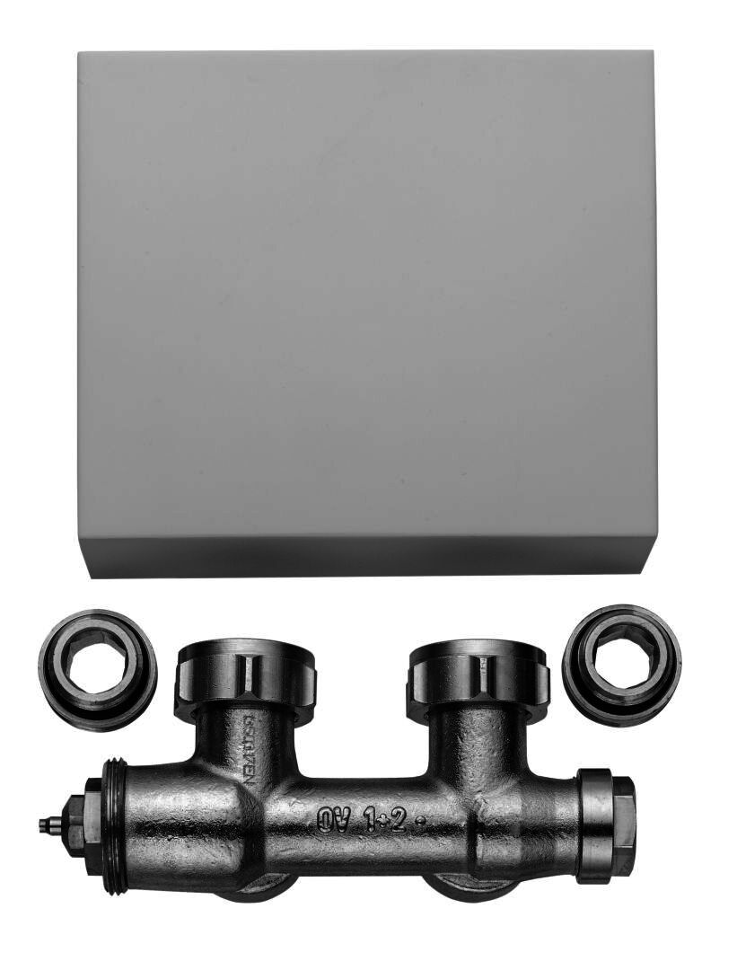 Kermi Ventilhahnblock für Geneo quadris Eckform, Blende chrom, 1 Stück/VPM