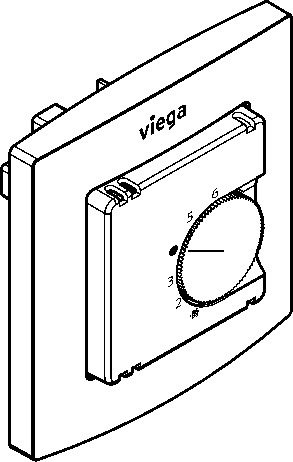Viega UP-Raumtheromostat 1230.5 230V in verkehrsweiß