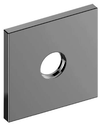 KEUCO Wandrosette IXMO 59545, eckig 105x105 mm, Nickel gebürstet
