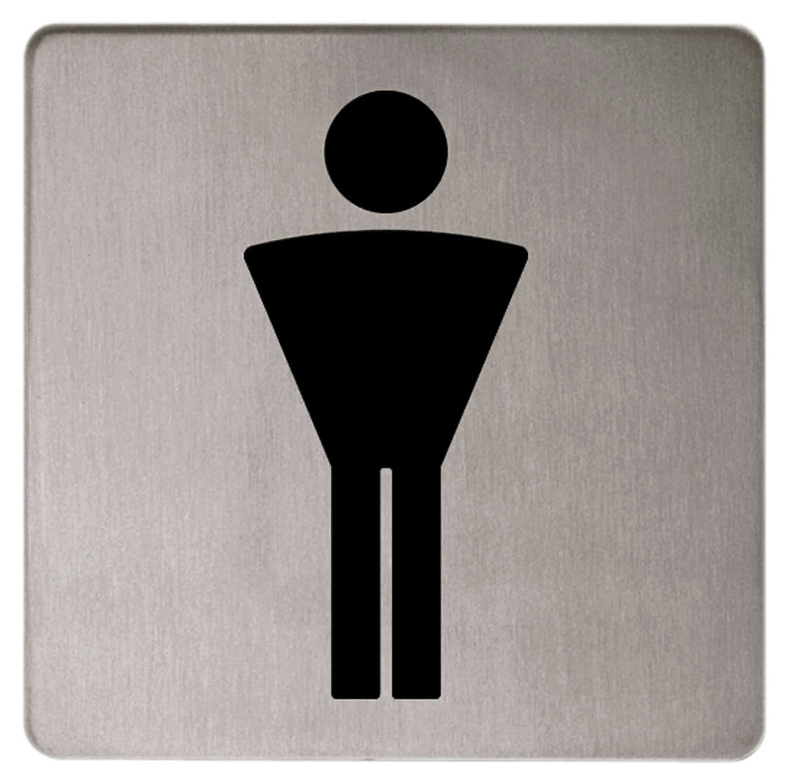 KEUCO Türschild Plan 14967, Symbol Herren, verchromt