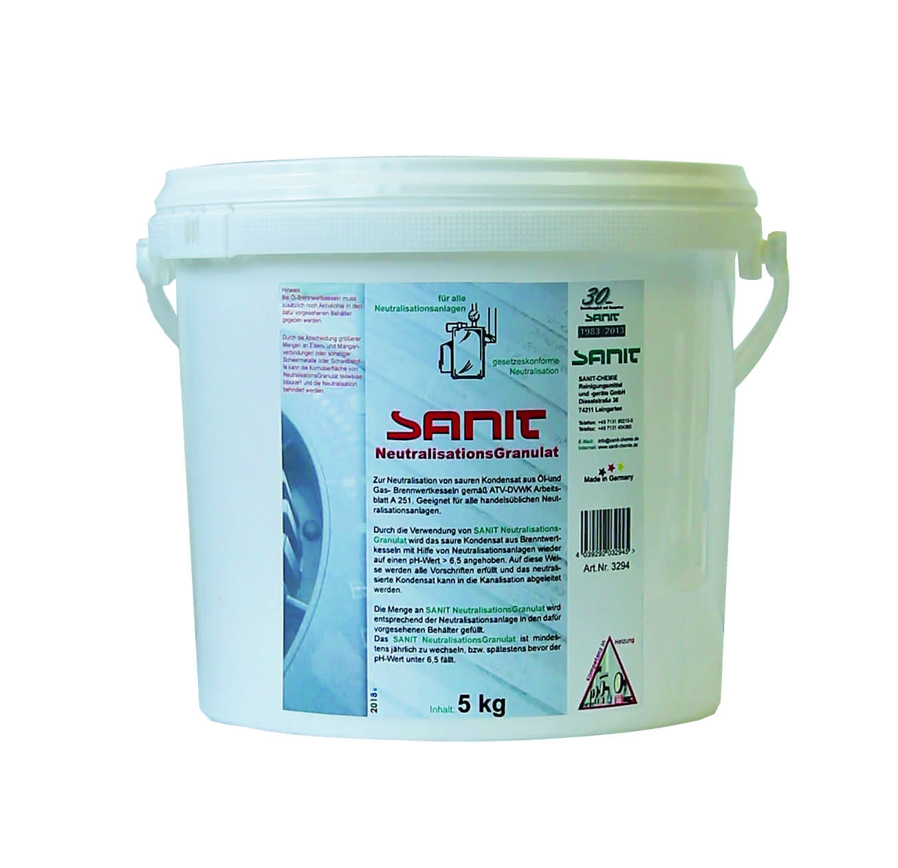 SANIT-CHEMIE Neutralisationsgranulat 5 kg Eimer SANIT-CHEMIE Neutralisationsgranulat 5 kg Eimer