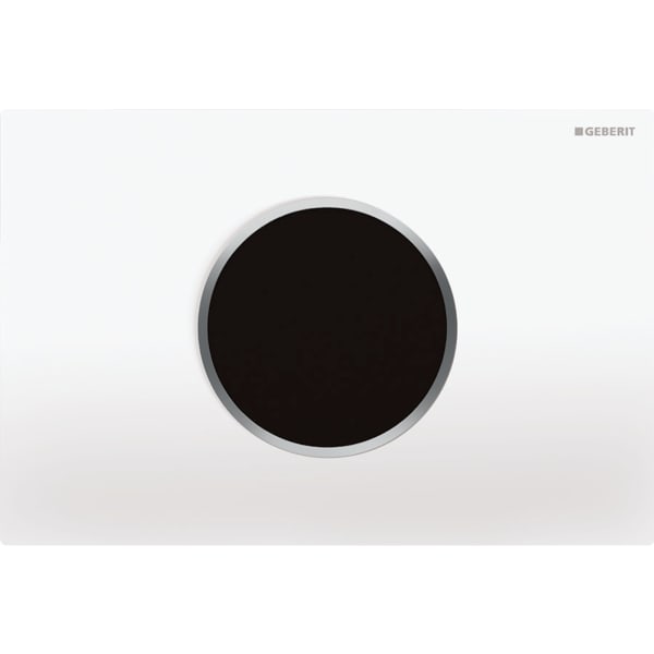 Geberit Sigma10 BetPl. für WC-Strg., rund elektron. Sp-Ausl., weiß/chrma