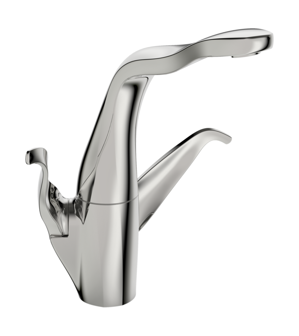 Hansa Küchenarm. ALESSI Swan by HANSA 0744 Ausld. 181 mm DN15 chr