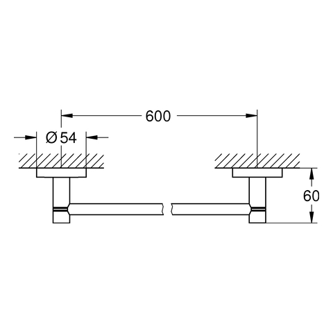 GROHE Badetuchhalter Essentials 40366_1 600mm nickel gebürstet