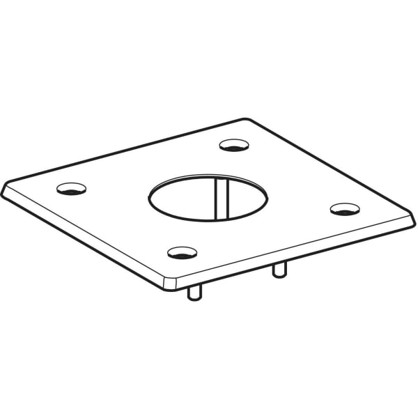 Geberit Flanschplatte, zu Bodendrücker für pneumatische Spülauslösungen