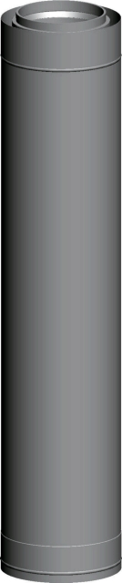 Wolf Abgasrohr DN160/225 konzentrisch 1000 mm, aus Edelstahl/PP Wolf Abgasrohr DN160/225 konzentrisch 1000 mm, aus Edelstahl/PP