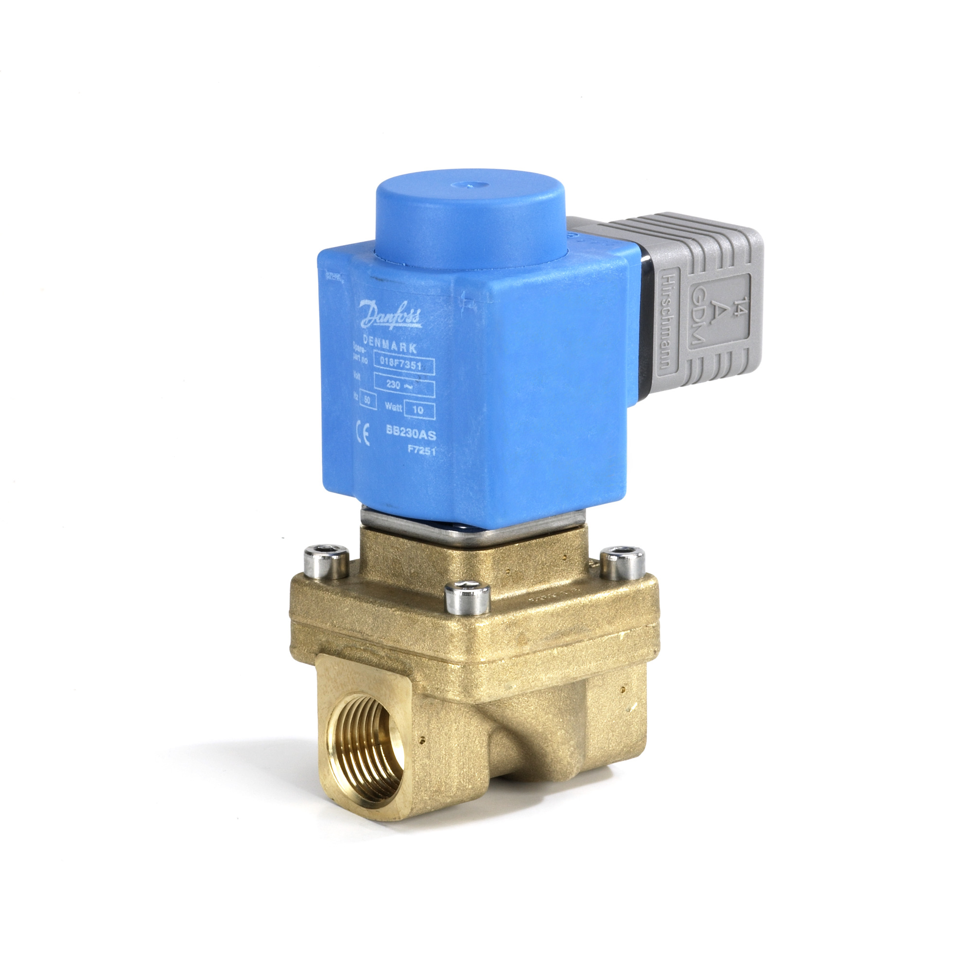 Danfoss Magnetventil, EV220B, NC G, 1/2, 4 m3/h, FKM, Zwangsgesteuert