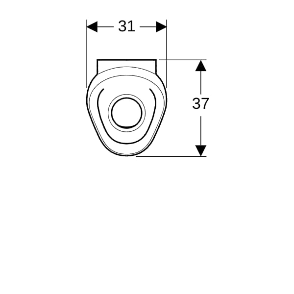 Geberit Preda Urinal, wasserlos weiß