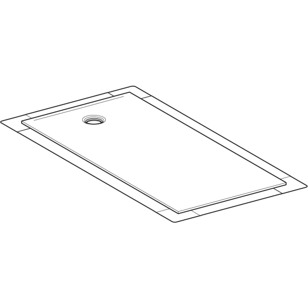 Geberit CleanFloor30 Duschfläche 170 x 80 cm integriert, mit Dichtvlies, weiss matt