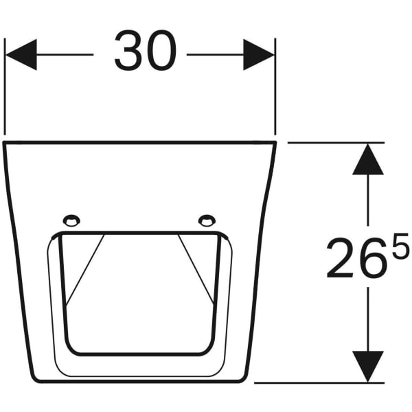 Geberit Pareo Deckelurinal, Zulauf von hinten Abgang nach hinten, weiß, KeraTect