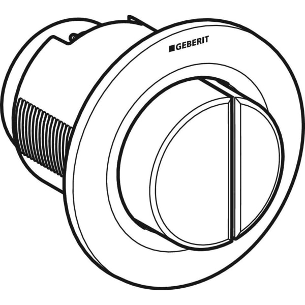 Geberit Typ 01 Fernbetätigung, pneumatisch 2-Mengen-Sp.,UP-Drücker, vorragend, weiß