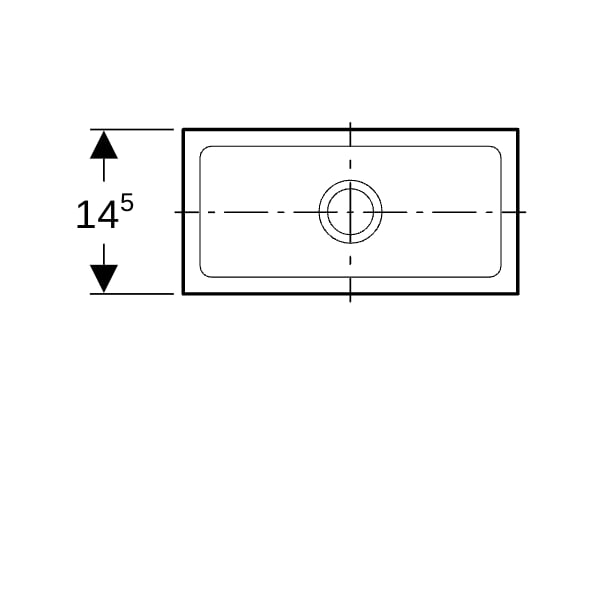 Geberit Trichter rechteckig d50