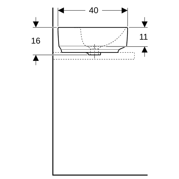 Geberit VariForm Aufsatz-WT, elliptisch mit HLB, 50x40cm, m. Ül., weiß, KeraTect