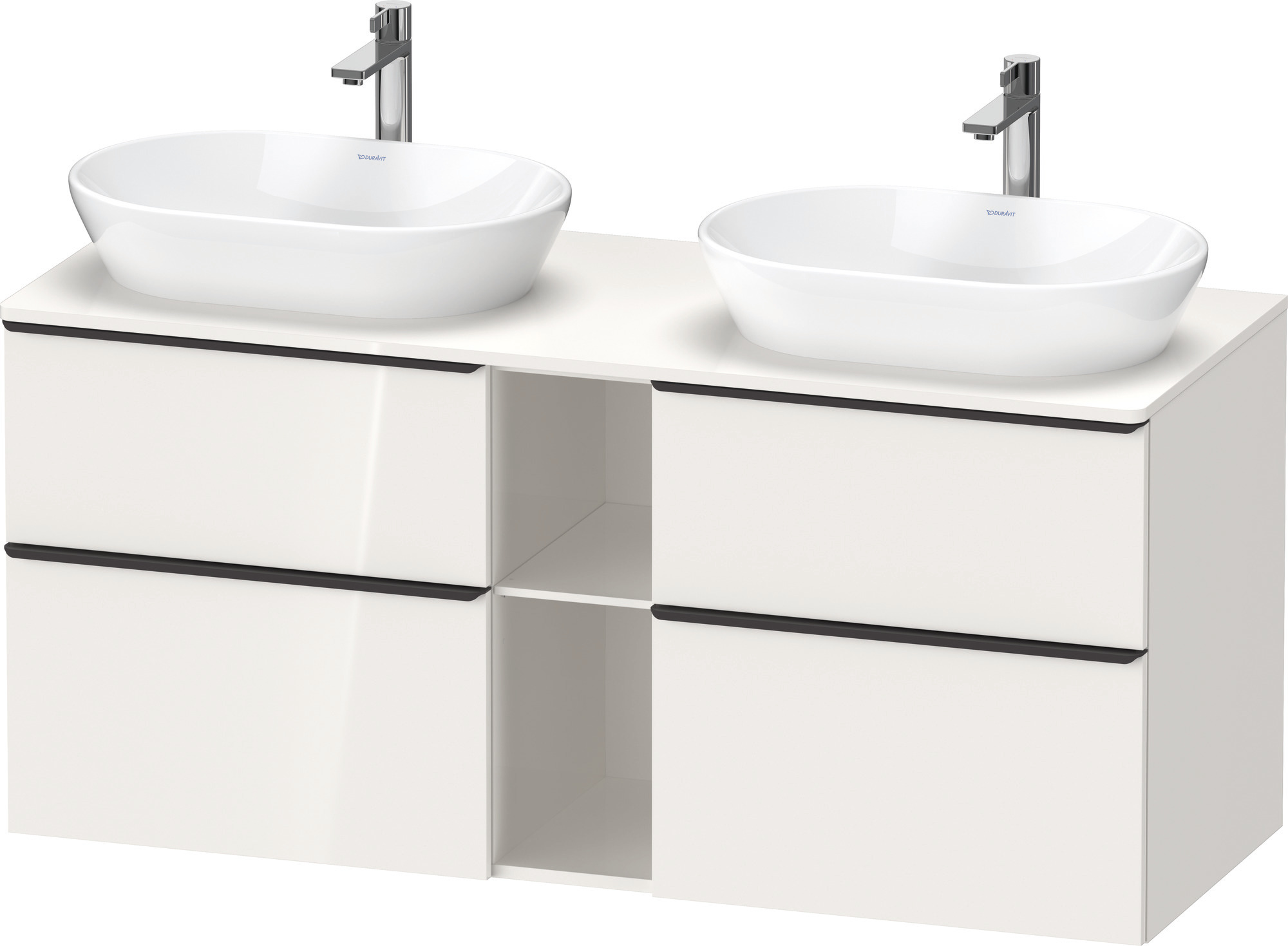 Duravit D-Neo,Kons-WTU,B,AZ:2,SBK:2,Gr:D Schw 1400x550x644mm,Wandh.Weiß Hochglanz,Dek