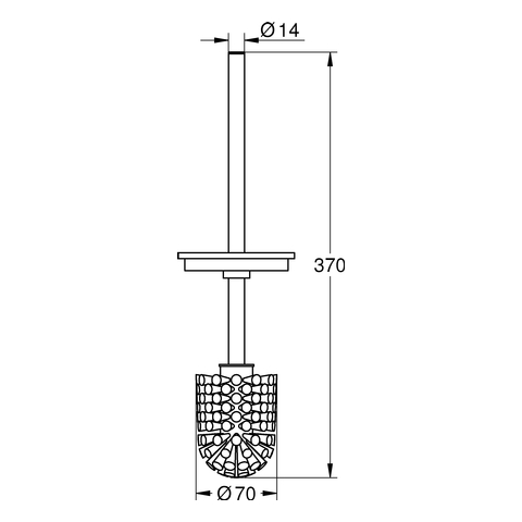 GROHE Ersatzbürste 40951 für Toilettenbürstengarnitur chrom