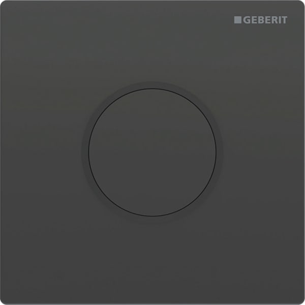 Geberit Typ 10 UR-Strg., rund, elektron. Sp. Netzbetrieb, schwarz glzd / schw matt