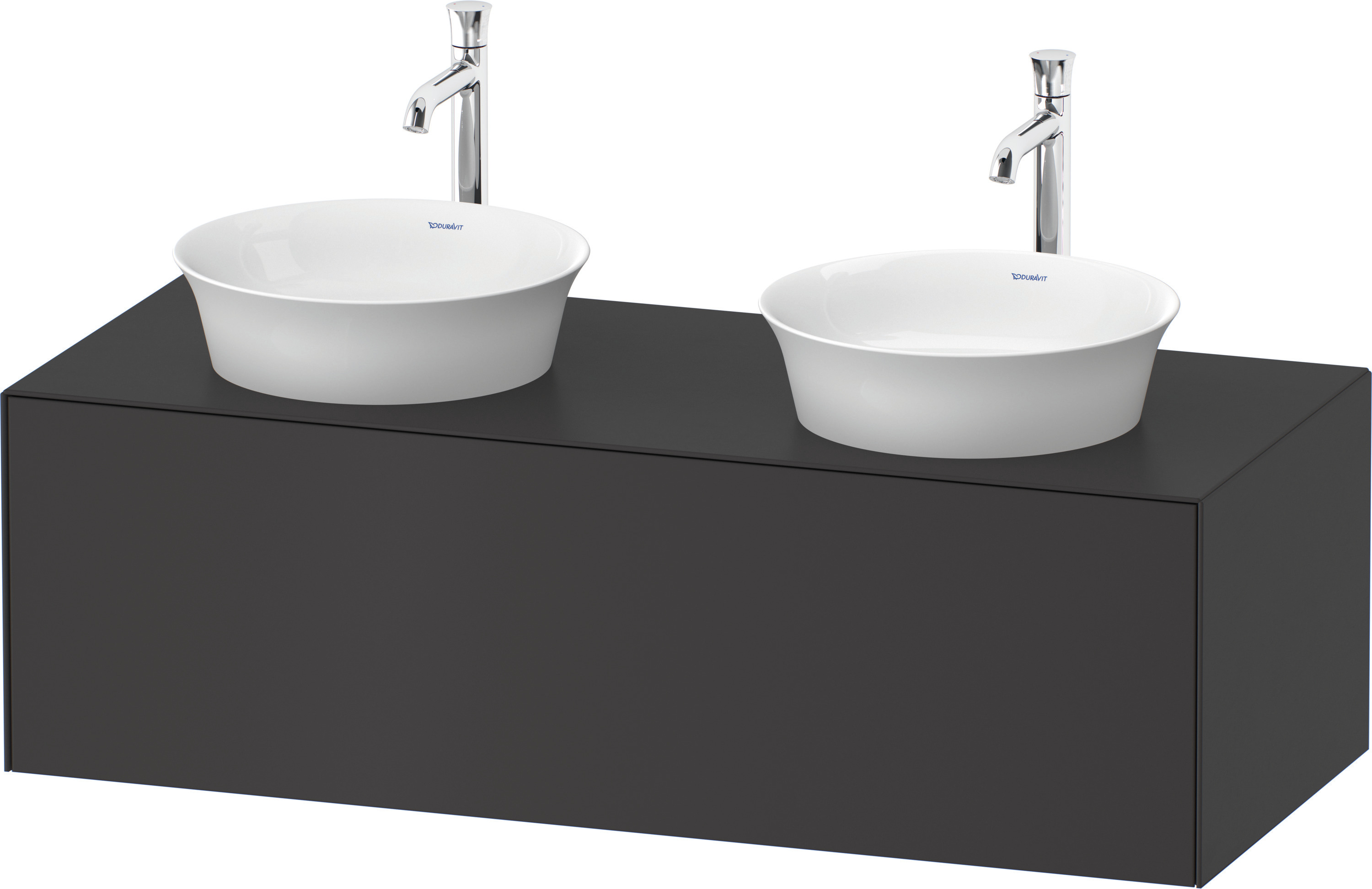 Duravit WTU White Tulip wandh,1 Auszug,Beids 408x1300x550mm, Graphit Seidenmatt