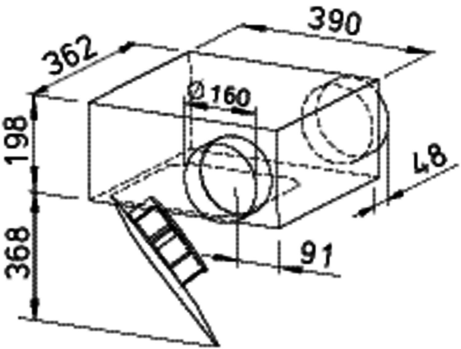 Helios SVR EC 160 A SlimVent EC Radialventilat. 1-PH 50/60Hz regelbar