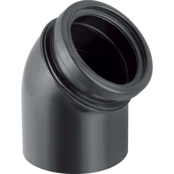 Geberit PE Anschlussbogen 45Gr mit Anschlusssteckmuffe d110/90