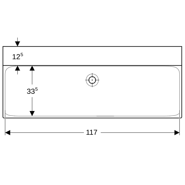 Geberit Xeno2 Waschtisch, 120x48cm o. Hl., o. Ül., weiß, KeraTect
