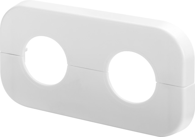 Viega Doppelrosette 1074.3 in 110x60x10x50mm Kunststoff weiss Viega Doppelrosette 1074.3 in 110x60x10x50mm Kunststoff weiss