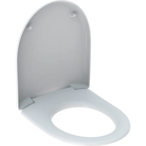 Geberit 4U WC-Sitz weiß, Scharniere Messing verchromt Geberit 4U WC-Sitz weiß, Scharniere Messing verchromt