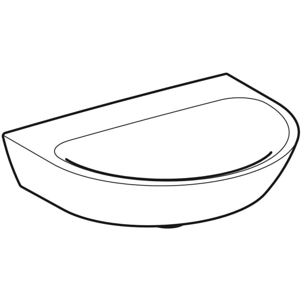 Geberit Renova Handwaschbecken, 50x40cm o. Hl., o. Ül., weiß, kompl. geschl.
