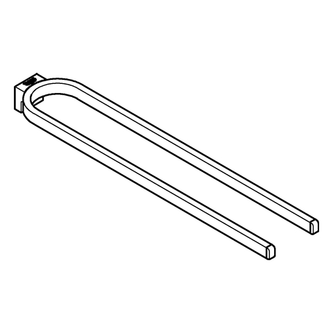 GROHE Handtuchhalter Selection 41059 2-armig hard graphite gebürstet
