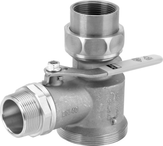 Viega Gaszähler-Kugeleckhahn G21115 in R1 1/2 x Rp1 1/2 Messing