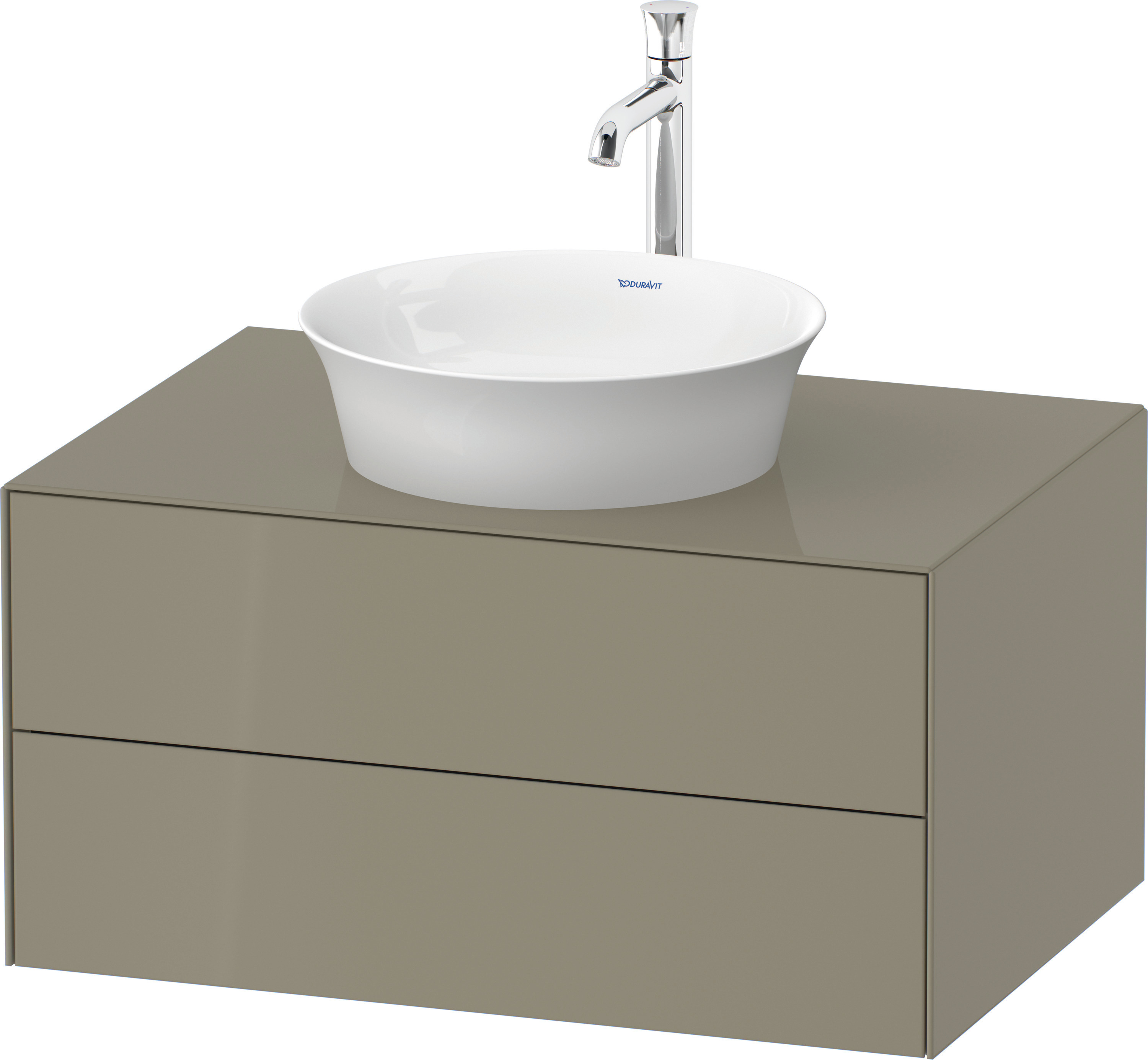 Duravit WTU White Tulip wandhängend, 2 SchKa 408x800x550mm, Steingrau Hochglanz