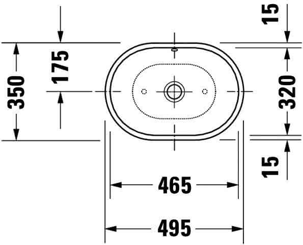 DU ASB Design Classics Foster 495 mm, mit ÜL ohne HLB, weiß