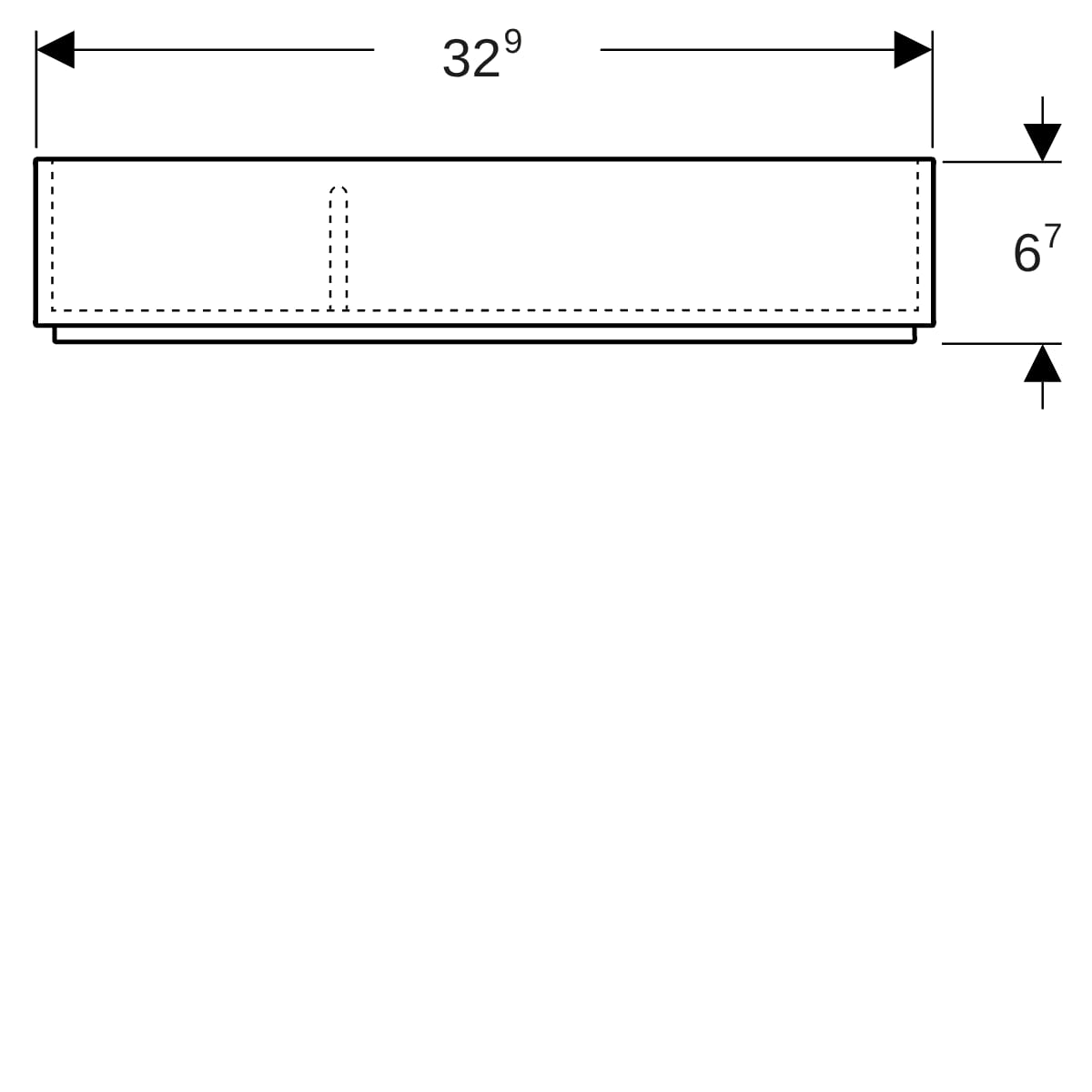 Geberit Schubladeneinsatz für obere Schubl., 32,9x15,6x6,7cm
