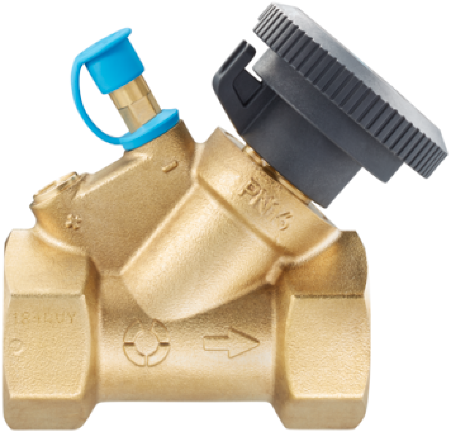 Strangabsperrventil HydroCom A PN16 DN15, Rp1/2 IG, HydroPort, EZB