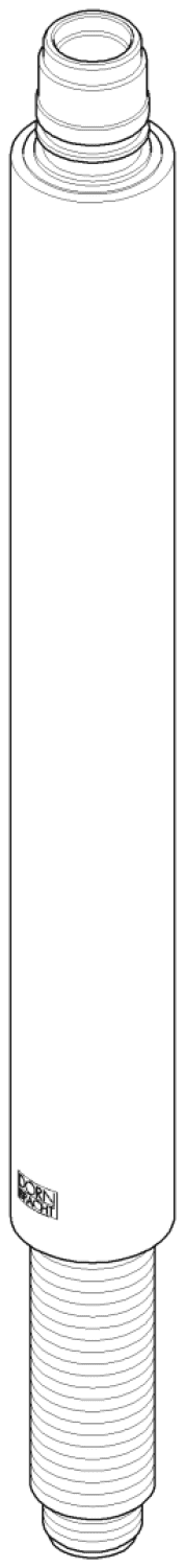 DO Anschluss ERSATZTEILE 09111007110 D 35 x 386 mm Platin gebürstet