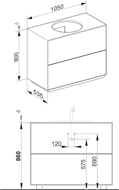 KE WUB Standm. Edition Lignatur 33371 für Vari.-WT 2 Ausz. Eiche
