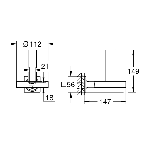 GROHE WC-Reservepapierhalter Allure 40956_1 hard graphite gebürstet