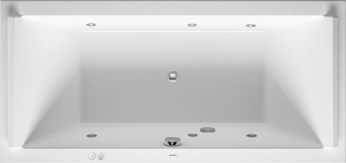Duravit Starck Whirlwanne 1900x900mm, Einbau Rückenschr. 2 L/R, Jet-Syst., Weiß