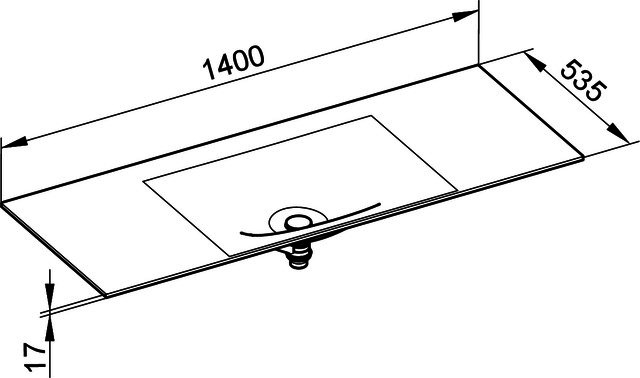 KEUCO Varicor-WT Edition 11 31270, ohne Hahnlohbohrung, weiß, 1400 mm