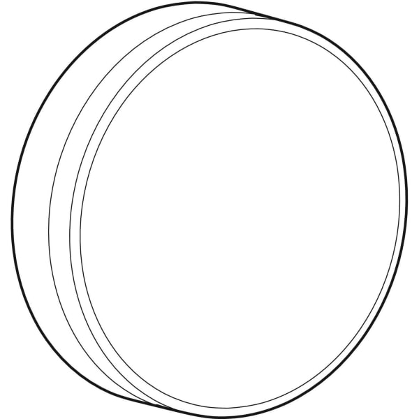 Geberit Split Betätigungsrosette f. BW-Ablauf mit Drehbetätigung, weiß/hgl. verchromt