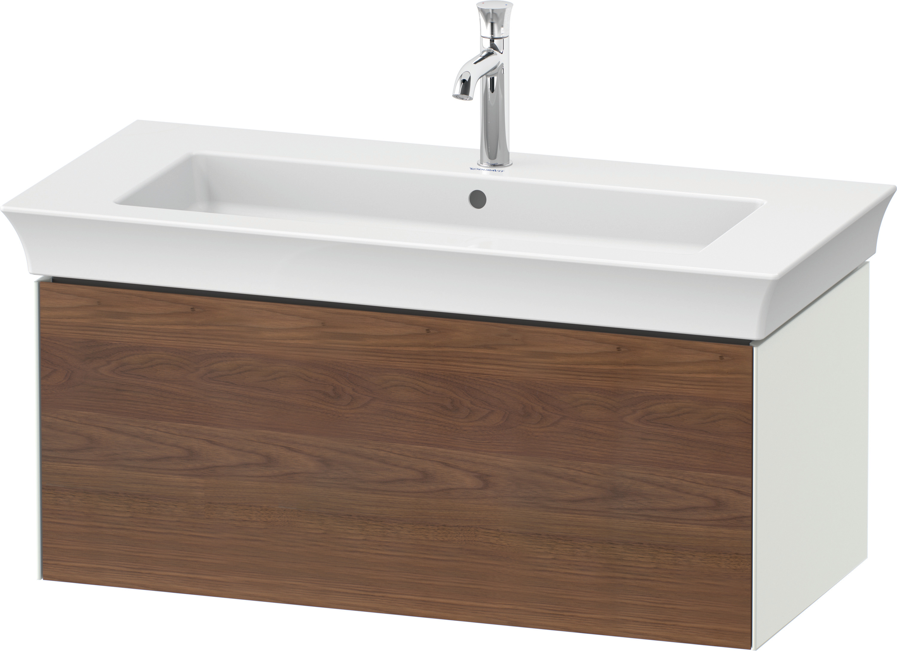 Duravit WTU White Tulip wandh.,1 Auszug 410x984x458mm,A.Nussb.M/Weiß Seidenmatt