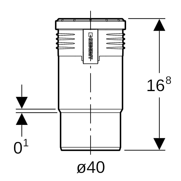Geberit Silent-PP Langmuffe d40